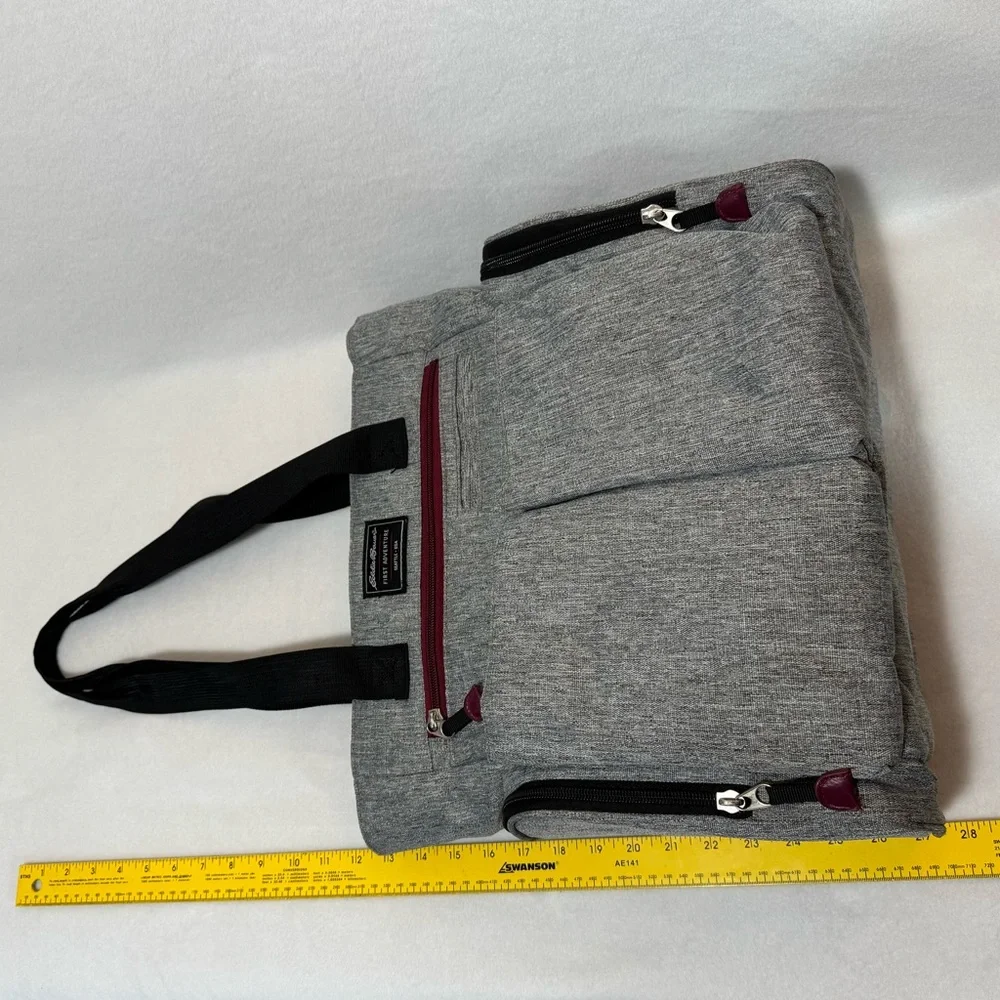 Eddie Bauer First Adventure Diaper Bag Tote Baby Gray